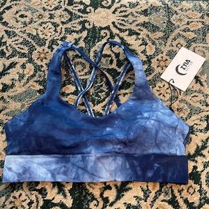 Zyia Active Navy Hendrix Light n Tight Strappy Bra Medium